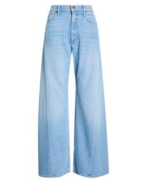 Mother Lemon Twist High Waist Wide Leg Jeans - Blue