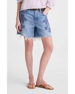 Madewell The Essex Mid-Length Shorts - Blue