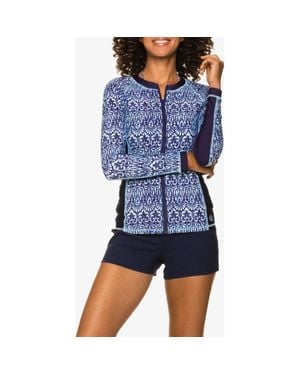 Helen Jon Island Rash Guard Upf 50 - Blue