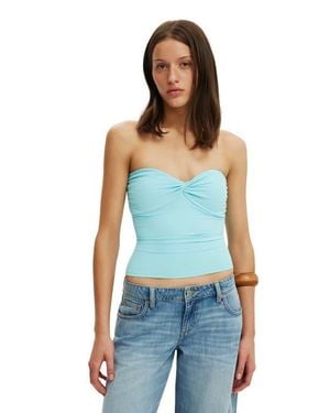 Cotton On Hold Me Twist Bandeau - Blue