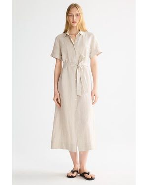Orolay Classic Linen Maxi Dress - Natural