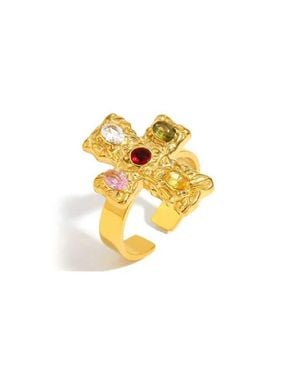 VIDAKUSH Belvedere Cross Ring - Metallic