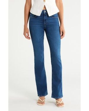 PAIGE Manhattan High Waist Bootcut Jeans - Blue