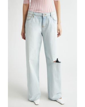 Nackiyé Uptown Ripped Straight Leg Jeans - Blue