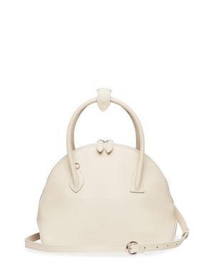 Liffner Dome Leather Top Handle Bag - Natural
