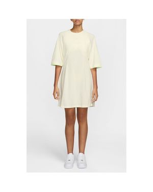 Nike Sportswear Cotton Graphic T-Shirt Dress - Natural