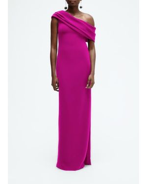 Amsale Draped Off-The-Shoulder Gown - Pink