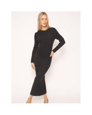 Central Park West Constance Cable Maxi Dress - Black