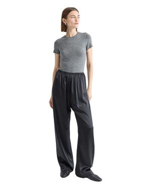 ALMINA CONCEPT Short Sleeve Knit Top - Gray