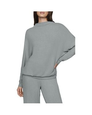 Eberjey Cozy Time Mock Neck Pullover - Gray
