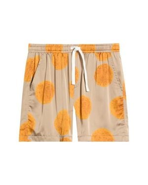 RIZORT Curly Print Drawstring Shorts - Orange