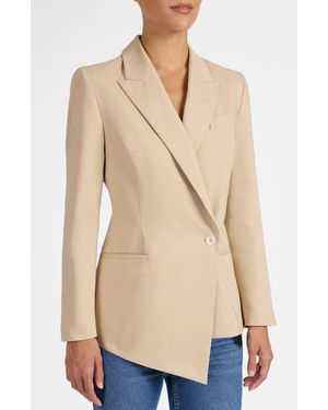 Santorelli Mara Asymmetrical Blazer - Natural
