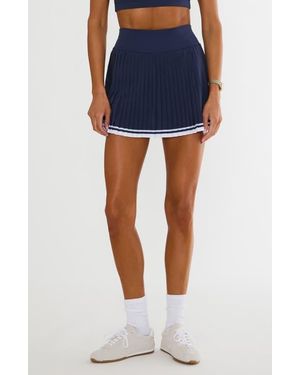 Beach Riot Analie Pleated Miniskirt - Blue