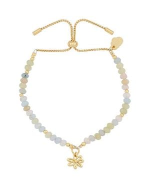 Estella Bartlett Amelia Wildflower Morganite Bead Slide Bracelet - Metallic