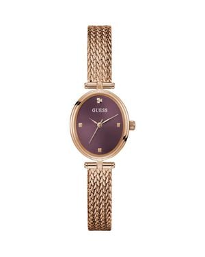 Guess Ruby Oval Mesh Strap Watch, 24Mm - Pink