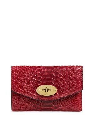 Mulberry Darley Folded Embossed Leather Wallet - Red