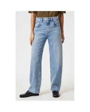 Mavi Nica High Waist Barrel Leg Jeans - Blue