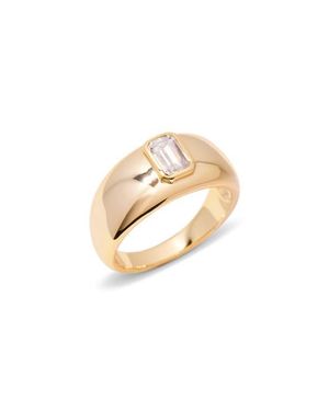 Brook and York Carter Baguette Cut Cubic Zirconia Dome Ring - White