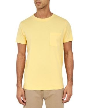 Con.struct Slim Fit Solid Crew T-Shirt - Yellow