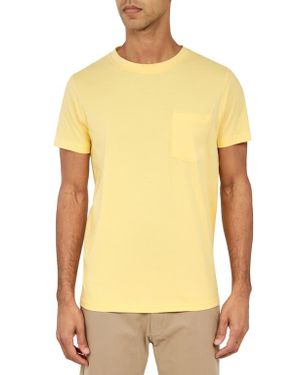 Con.struct Slim Fit Solid Crew T-Shirt - Yellow