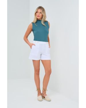 Anatomie Alma Performance Cotton Shorts - Blue