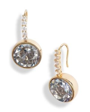 Kate Spade Reflecting Pool Pavé Drop Earrings - Metallic