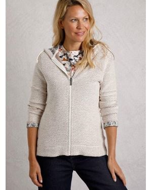 Weird Fish Chicoa Full Zip Macaroni Hoodie - Natural