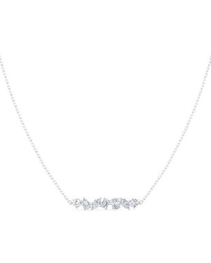 Everlee Multi-Shape Bar Lab Diamond Necklace - White