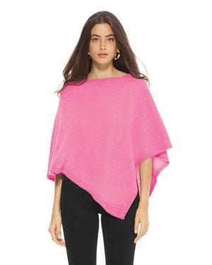 Monticelli Cashmere Pure Cashmere Capelet Poncho - Pink