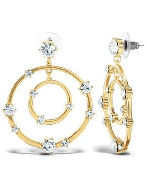 Jessica Simpson Orbital Crystal Drop Earrings - Metallic