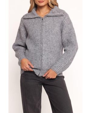Petal & Pup Miffy Rib Zip-Up Cardigan - Gray