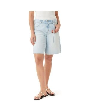 Habitual Brynn Belted Bermuda Shorts - Blue
