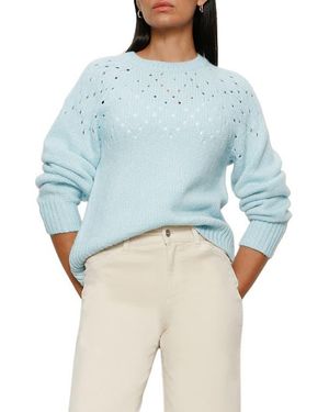 Sanctuary Femme Openwork Sweater - Blue