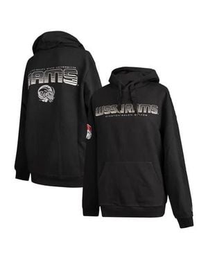 FISLL Winston-Salem State Rams Puff Print Sliced Pullover Hoodie - Black