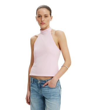 Cotton On Hold Me Halter Twist Back - White