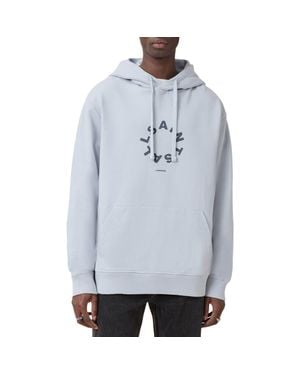 AllSaints Tierra Logo Graphic Hoodie - Gray