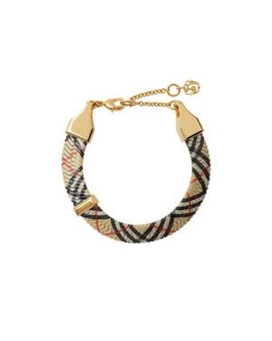 Burberry Check Print Bracelet - Metallic