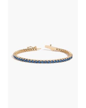 AUrate New York Lab Grown 6Ct Sapphire Tennis Bracelet - White