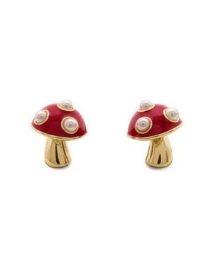 Kate Spade Secret Garden Mushroom Stud Earrings - Pink