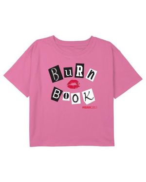 Mean Girls Girl's Burn Book Kiss Graphic T-Shirt - Pink