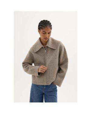 Hush Nerise Double Faced Zip Jacket - Brown