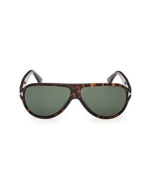 Tom Ford 61Mm Pilot Sunglasses - Green