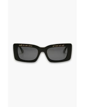 INDY Talk To Me Nice Square Polarized Sunglasses - Black