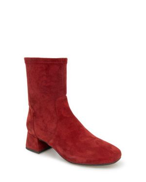 Gentle Souls Elbert Block Heel Bootie - Red