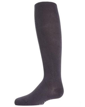 Memoi Kid's Soft Pima Cotton Opaque Tights - Purple
