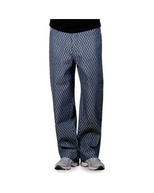 Pleasures Formula Check Baggy Wide Leg Jeans - Blue