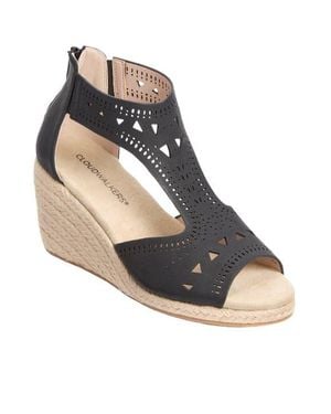 Comfortview The Honey Wedge Sandal - Metallic