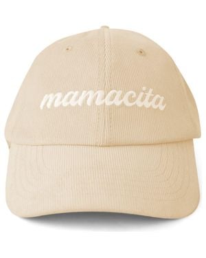 Sunshine Studios Mamacita Embroidered Corduroy Baseball Hat - Natural