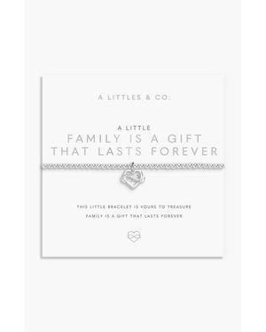 A Littles & Co. A Little 'Family Is A Gift That Lasts Forever' Bracelet - Metallic