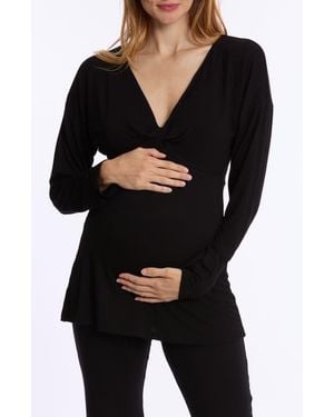 Cache Coeur Louna Maternity And Nursing Long Sleeve T-Shirt - Black